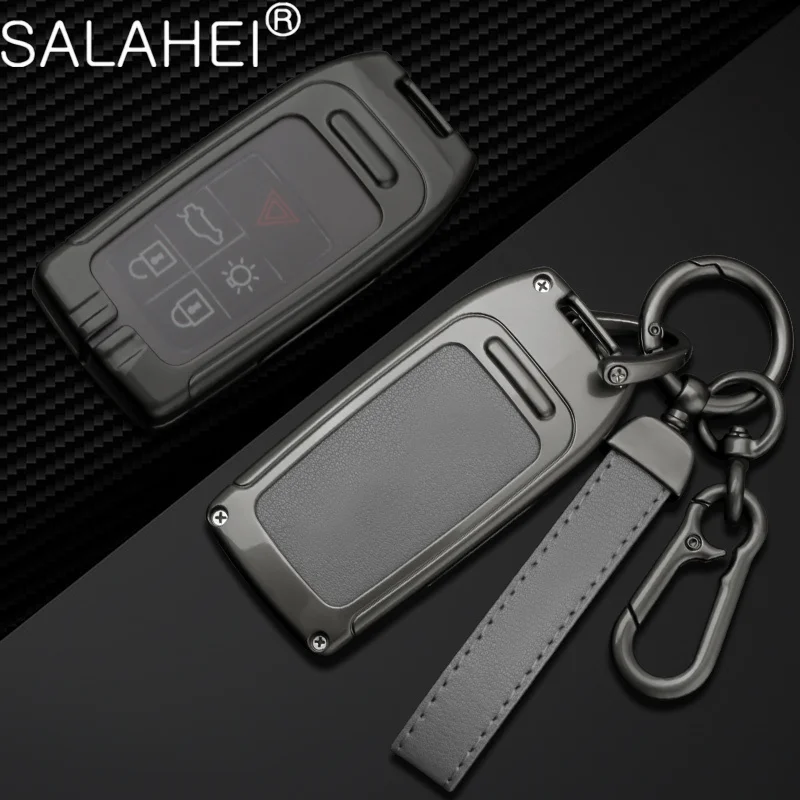 

Zinc Alloy Car Smart Remote Key Case Full Cover Protector Shell Holder For Volvo XC60 V60 S60 XC70 V40 Auto Keychain Accessories