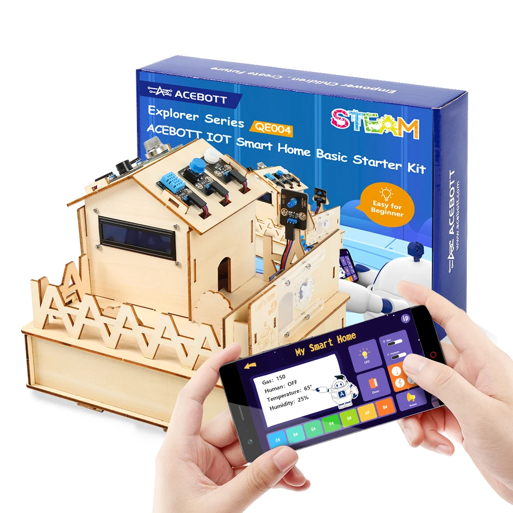 ACEBOTT ESP32 IOT проекты деревянный стержень для умного дома стартовый комплект Arduino