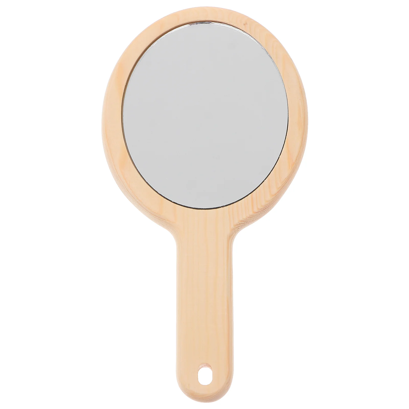 

1pc Natural Portable Vanity Mirror Makeup Mirror Accessories Handheld Mirror