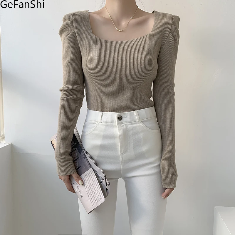 

Женский свитер с длинным рукавом, однотонный элегантный пуловер в винтажном стиле для офиса, Осень-зима 2022