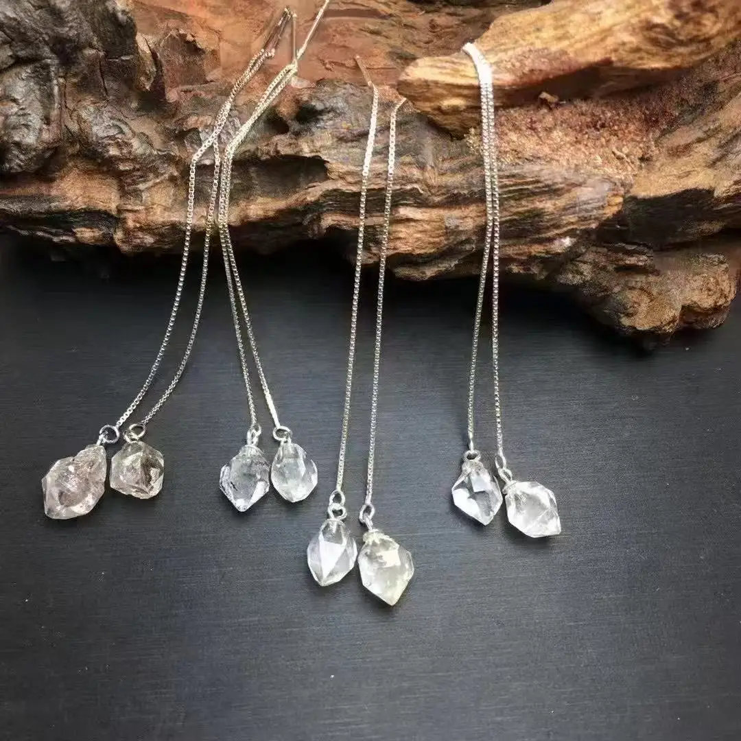 

Пара серебряных камешков Herkimer