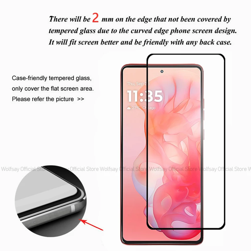 Закаленное стекло для Motorola Moto G Stylus 5G 2024 Защита экрана стеклянная пленка телефона