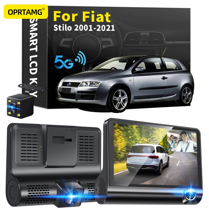 

OPRTAMG Dash Cam 540C6 Car DVR 3 Cameras Lens 4.0 Inch 1080P dashcam For Fiat Stilo 1994 1995 1996-2017 2018 2019 2020 2021 2022