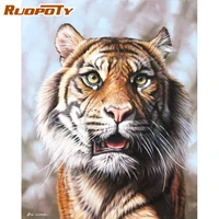 ruopoty paint by number tiger diy pictures by numbers animal kits drawing on canvas hand painted painting art gift home decor