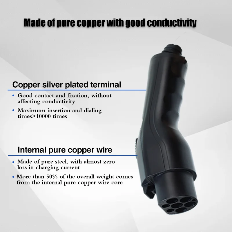 Type1 Разъем зарядного устройства для электромобилей 16A 32A Женский конвертер IEC 62196