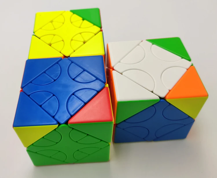 ECube-Cubo de corte oblicuo, Cubo mágico sin pegatina de torneado oblicuo de HunYuan, Moyu Meilong