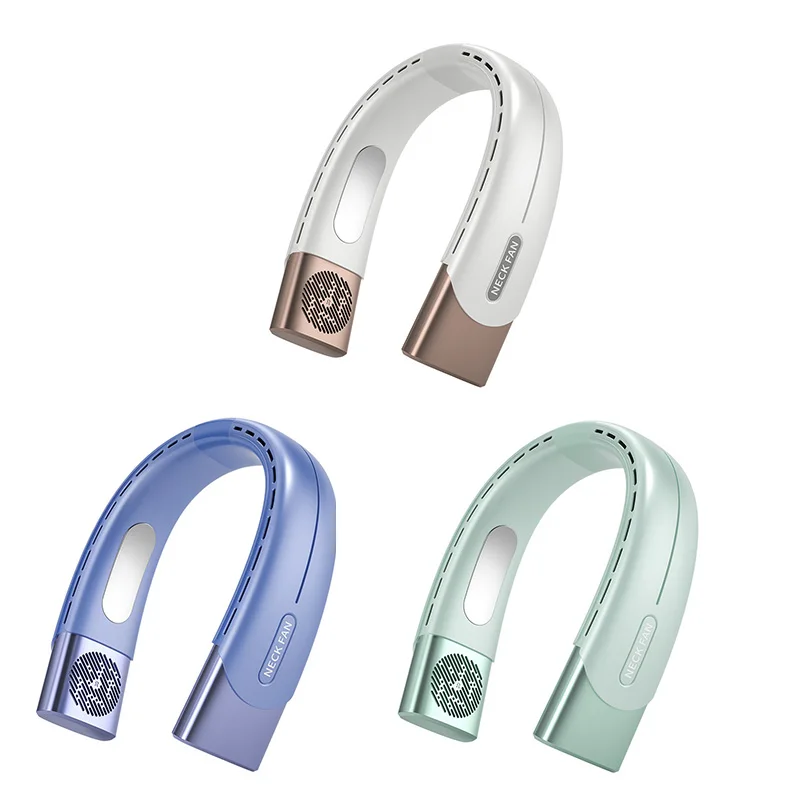 

Neck Fan Electric Wireless FAN USB Rechargeable Mini Ventilador Cooling Bladeless Mute Neckband Fan