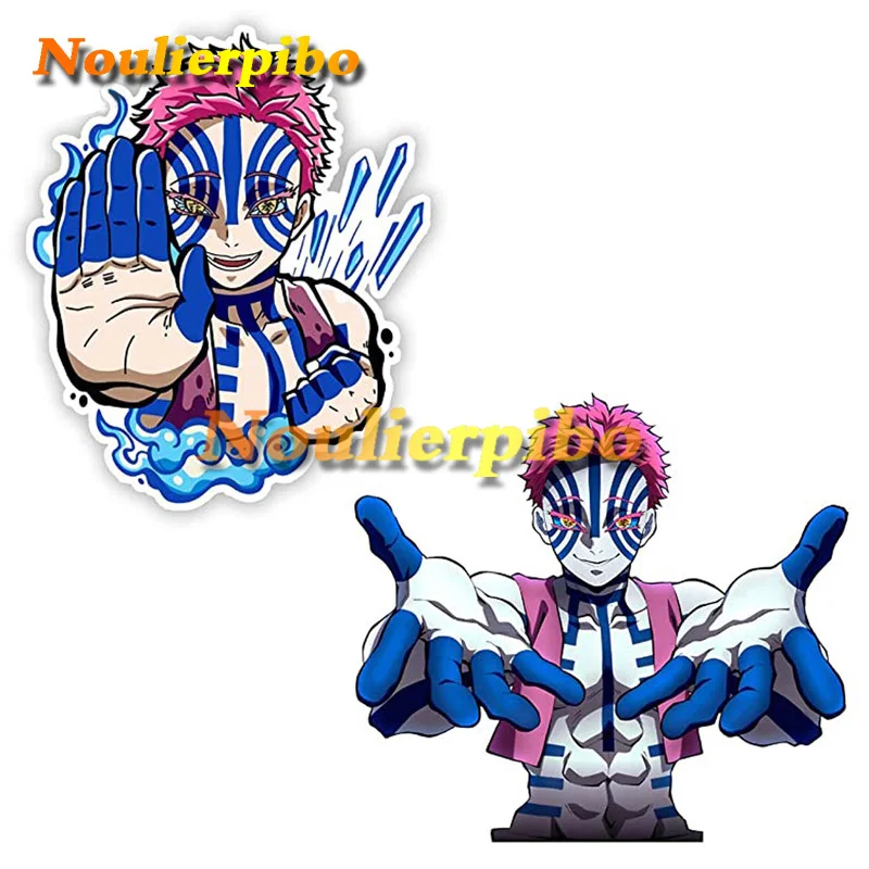 

Demon Akaza Car Sticker Cartoon Anime Car Styling JDM Window Motorcycle Helmet Decal Vinyl Waterproof Reflective Car Sticker