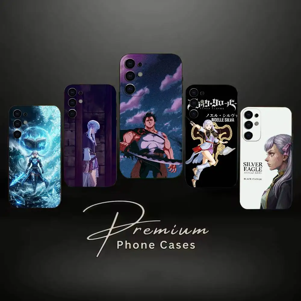 Фото Чехол для телефона B-Black Clover-Noelle Silva, черный мягкий чехол для Samsung S24, S23, S21, S22, S24, S30, S20Ultra Plus №1
