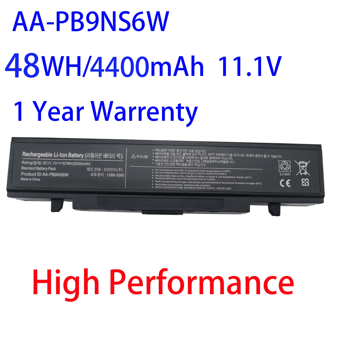 Аккумулятор для ноутбука Samsung R428 R429 R468 R480 R528 R580 RV410 RV420 RV509 RV510 AA-PB9NS6B PB9NC6B PL9NC6W Q320 RC408