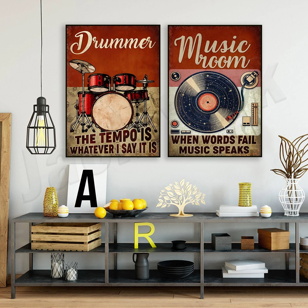 The Tempo Is Whatever I Say It It It It It Is Poster, Drummer Gift, DJ Music Room Poster, Vinyl Record, Give Vinyl Record Gift
