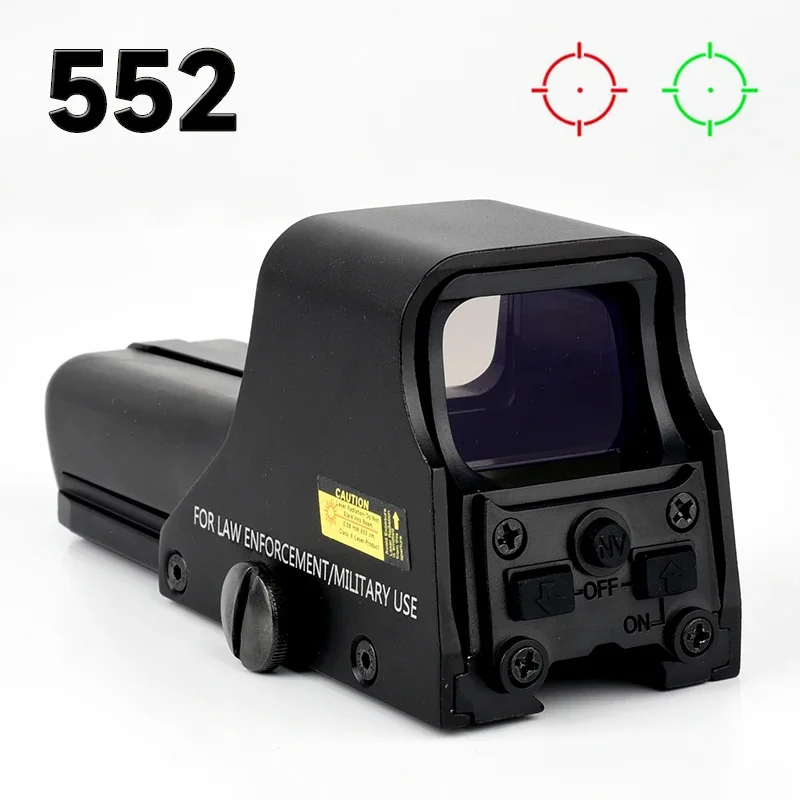 

552 Tactics Optical Rifle Scope Reflex Holographic Dot Sight Fit 20mm Weaver Rail Collimator Sight for Airsoft