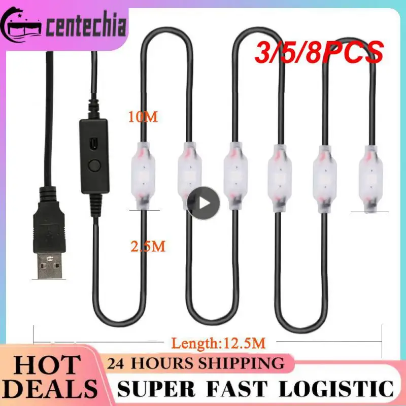 

3/5/8PCS Atmosphere Light Led Adjustable Atmosphere Light String Voice Control Brightness Decorative Lighting. 5050rgb