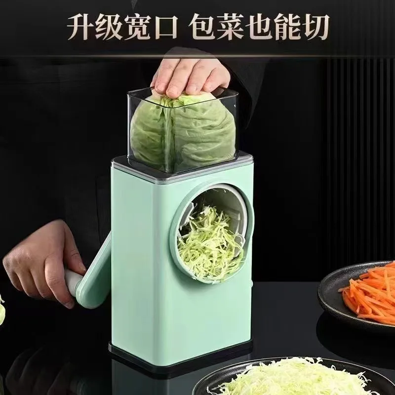 

Multifunctional Vegetable Cutter Household Grater Slicer Potato Shredded Cucumber Slice Drum Hand Crank Vegetable Cutter