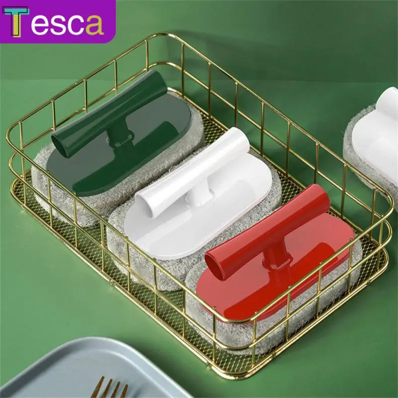 

Comfortable Grip Tile Brush With Handle Cleaning Brush Decontamination Multi-function Wall Brush Labor Saving Wash Pot Brush