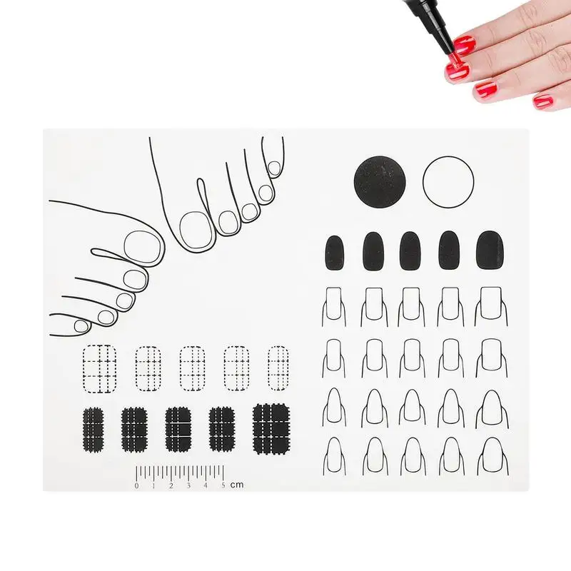 

Nail Art Mat Acrylic Nail Practice Sheet Acrylic Practice Sheet Table Mat For Stamping Plate DIY Silicone Mat For Starters
