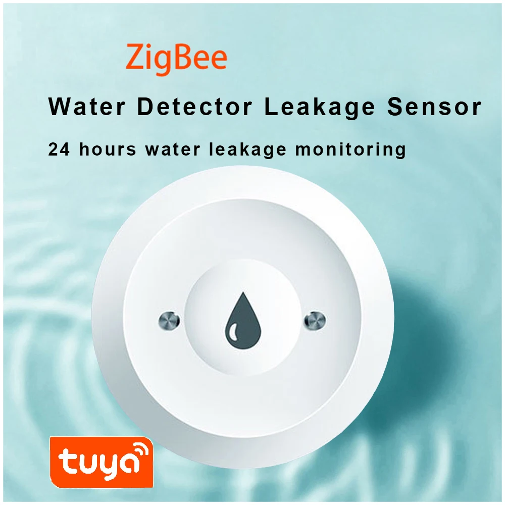 

Датчик утечки воды Tuya, умный дом, ZigBee Tuya, детектор утечки воды m2qtt, водонепроницаемый, Smart Life, защита, удаленное приложение