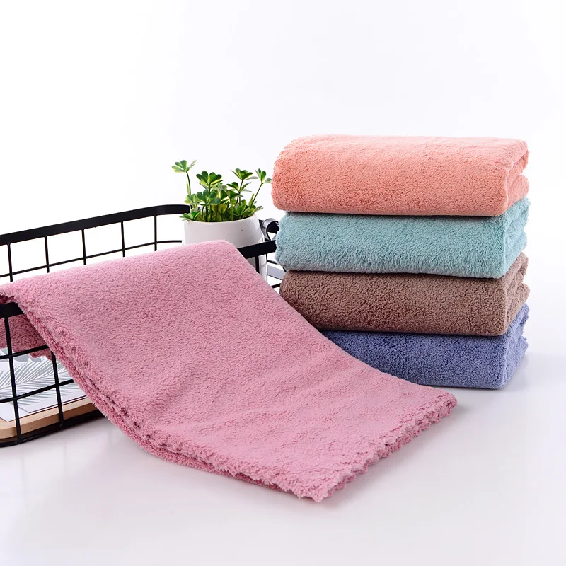 

Coral Fleece Towel Soft Absorbent Not Easy To Depilate Household Adult Towel полотенце Toallas Microfiber Towels Toalla