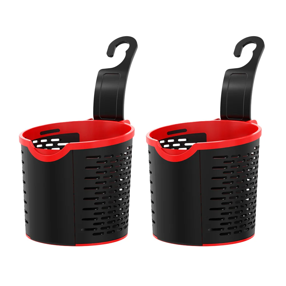 

2 Pcs Car Backseat Basket Car Seat Basket Window Cup Holder Auto Chair Organizers Chair Back Basket Cup Holder Car