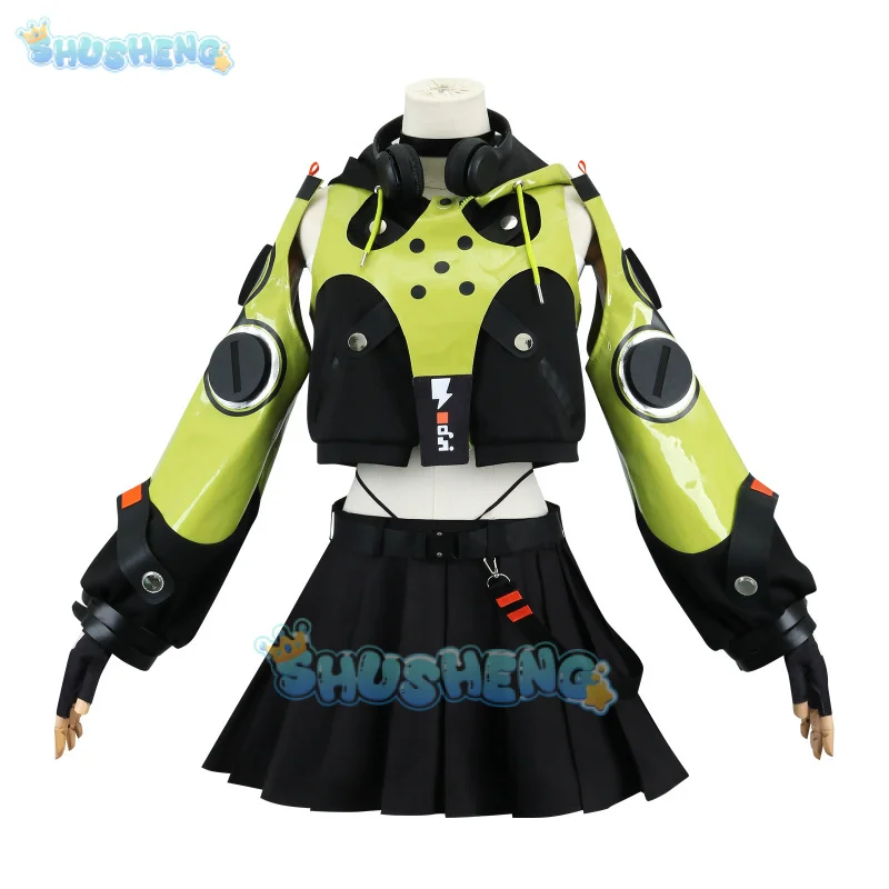Zenless Zone Zero Anby Demara косплей костюм парик игровая Униформа наушники реквизит чулки