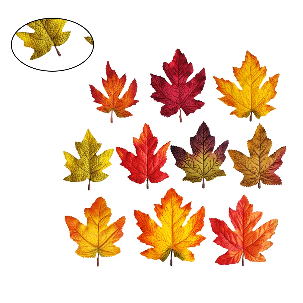

Maple Leaves Leaves Faux Autumn Leaves Artificial Leaves for Crafts Autumn Leaves Decoration