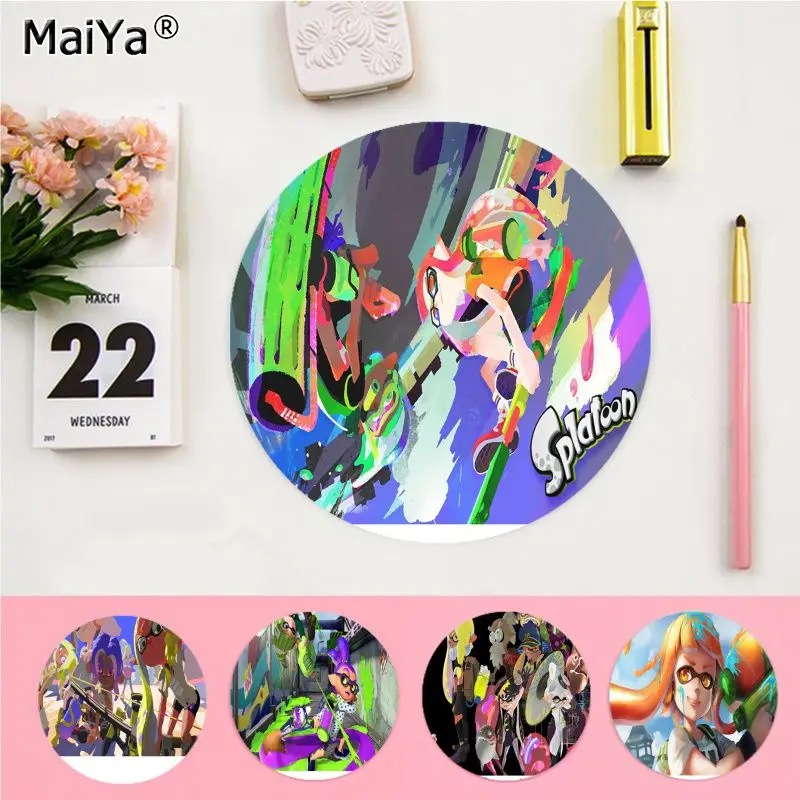 

Game Splatoon 3 Round Custom Skin Thickened Mouse Pad Oversized Gaming Keyboard Table Mat Desk Set Accessories Deskpad Home