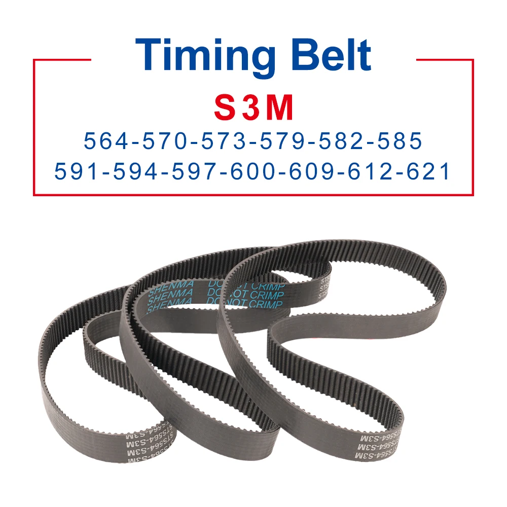 S3M замкнутая петля Ремень ГРМ 6/10/15/20 мм Ширина резиновый ремень длина 564 570 573 579 582 585