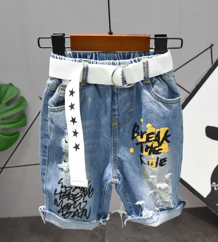 

2-6Year Children Short Jeans Shorts Denim Thin Short Trousers Kids Baby Stretch Boardshorts Boy Summer Shorts Staright Jeans