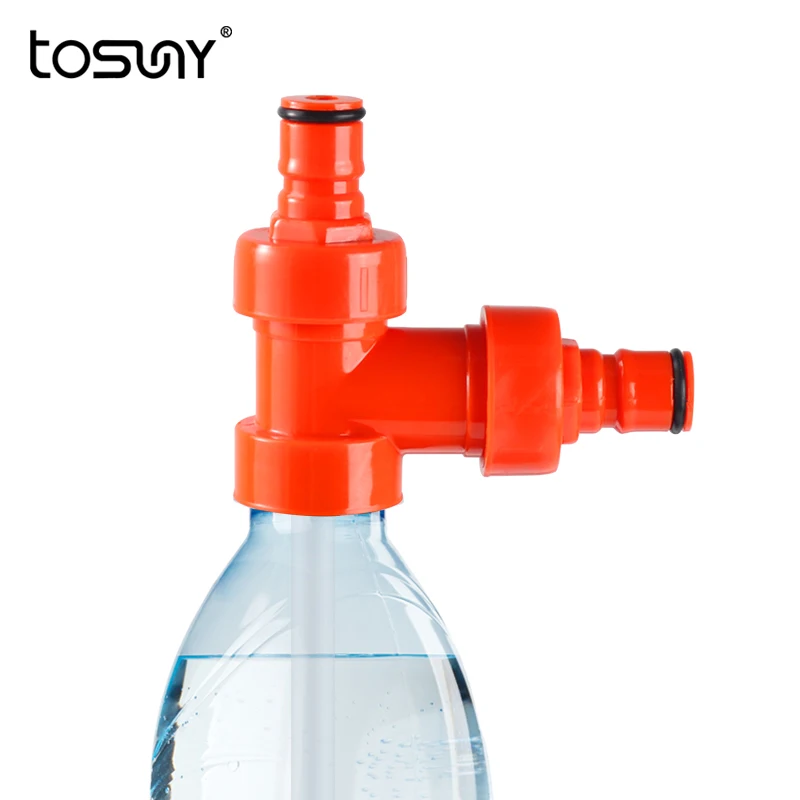 Plastic Carbonation Cap 3 Way Tee Kit Connector PET Bottle Gas Liquid Ball Lock Dispenser Home Brew Carbonate Beer Soda Water