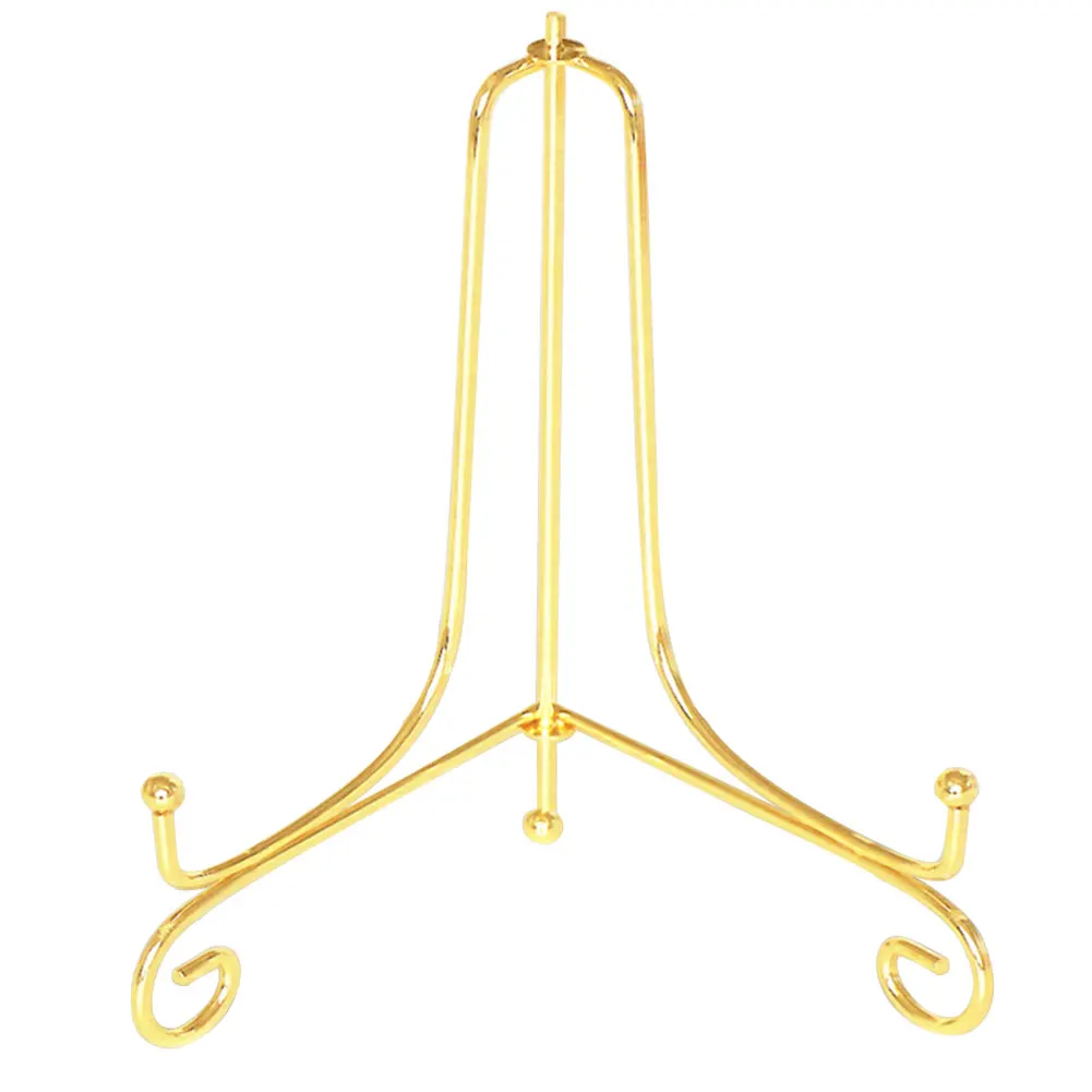 

Bowl Decorative Rack Art Photo Holder Pedestal Home Easel Plate Iron Display Stand Tablets Picture Frames Dish Picture
