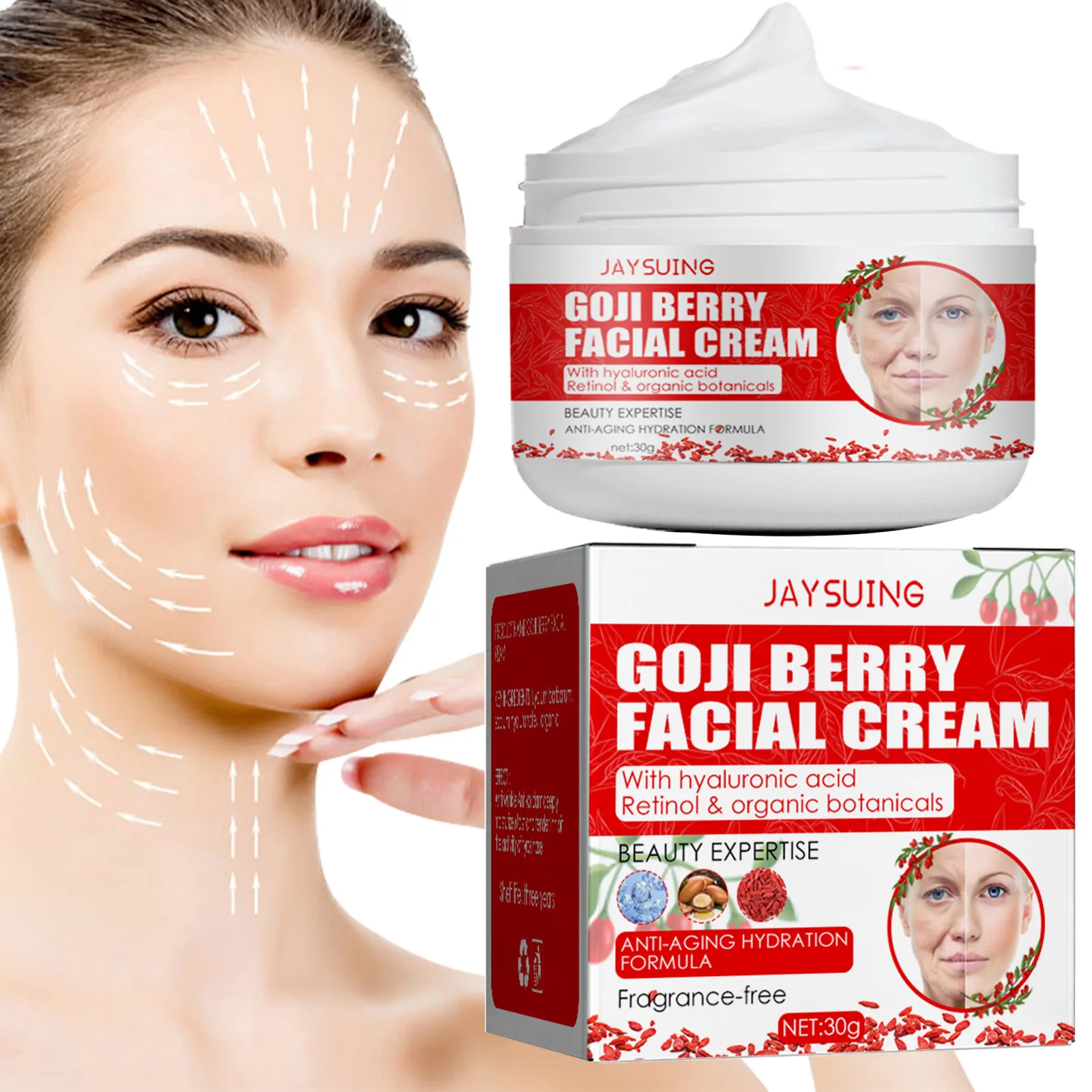 

GojiBerry Facial Cream Firming Face Cream Lifting Firming V Face Cream Moisturizing Wrinkle Anti-aging Face Cream