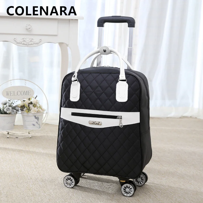 COLENARA 20/24inch The New Suitcase Men's Fashion Oxford Cloth Trolley Case Women's Silent Universal Wheel Hand Rolling Luggage