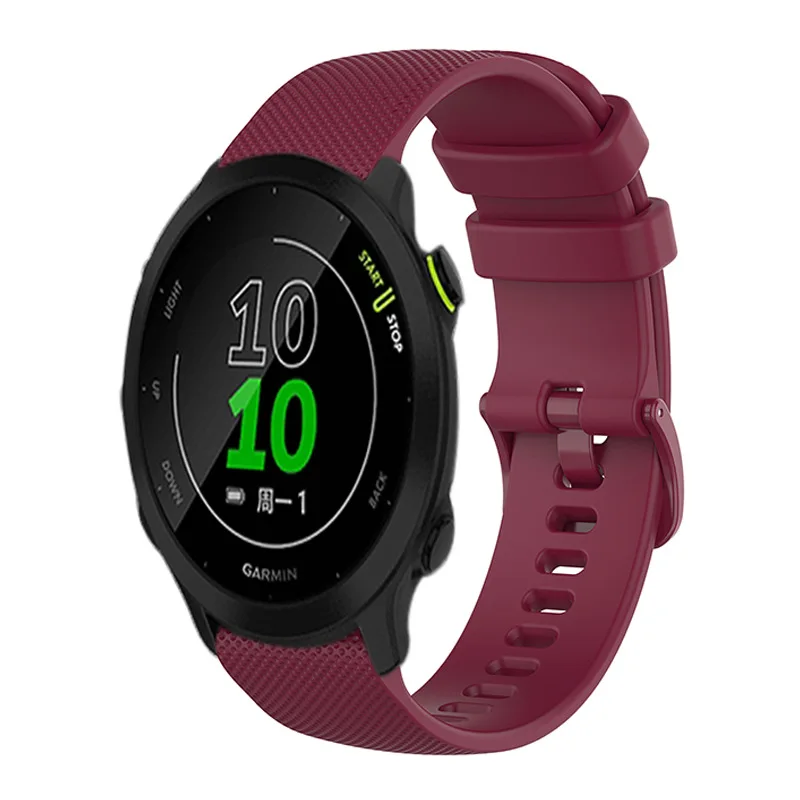 Silicone Strap for Garmin Forerunner 158 245 645 18mm 20mm 22mm Small Checkered Replacement Wristband Bracelet Smartwatch Band