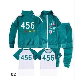 Детский костюм Le Jeu Du Calamar Seong Gi-hun Cos аниме косплей футболка Jun-hee Dae-ho одежда для