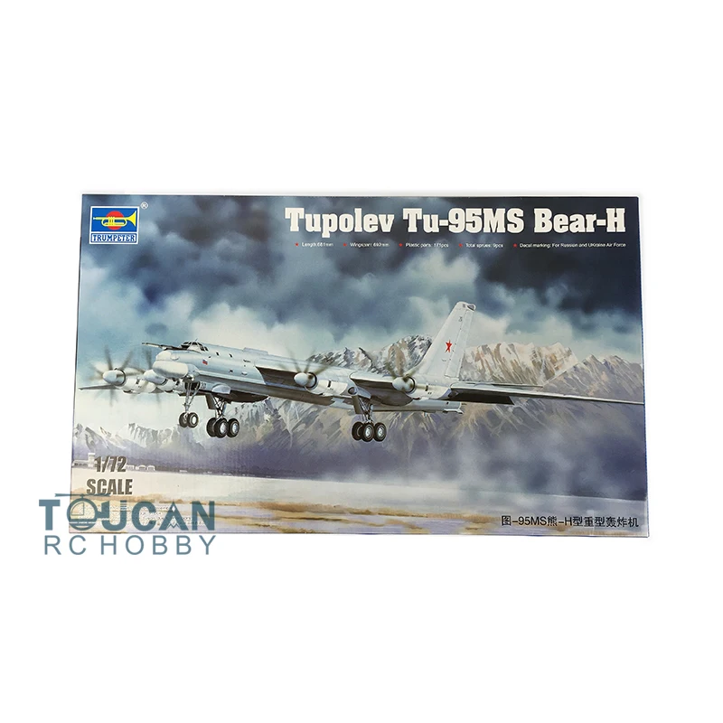 1/72 Trumpeter 01601 советский Туполєв TU-95MS тяжелый бомбардировщик Bear-H наборы моделей
