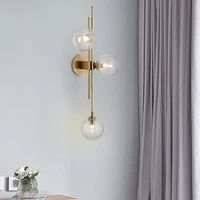 postmodern nordic wall lamp gold glass ball wall light for living room bedroom home decor background wall decoration light