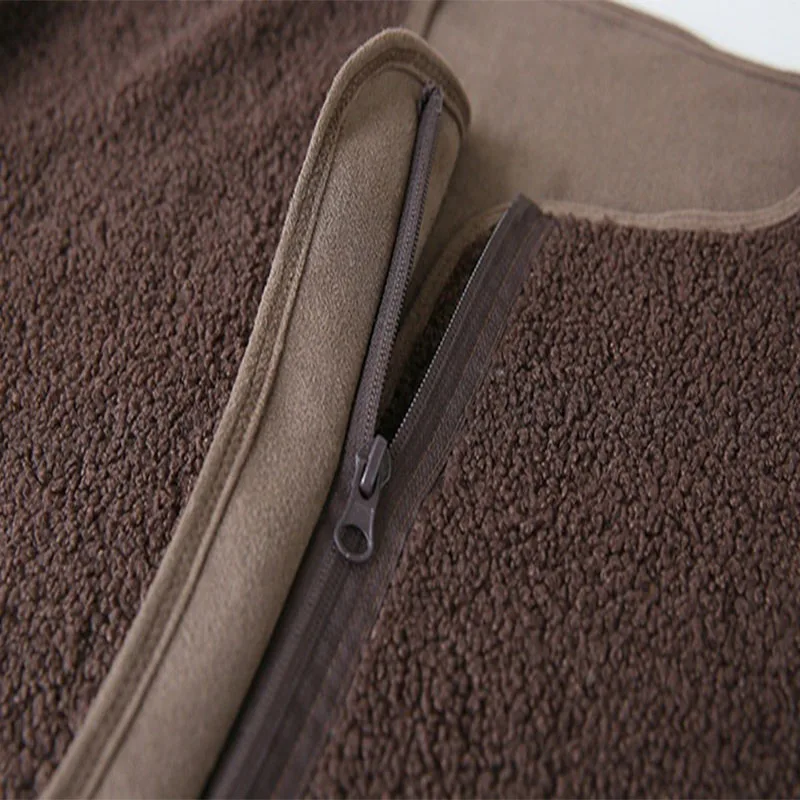 Женское шерстяное пальто свободное теплое короткое однотонный кардиган с