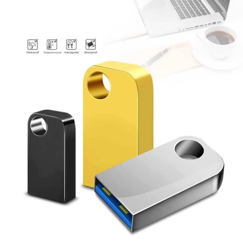 

Новый USB флэш-накопитель 64 ГБ 32 ГБ металлический 2,0 Флешка USB флэш-накопитель водонепроницаемый телефон