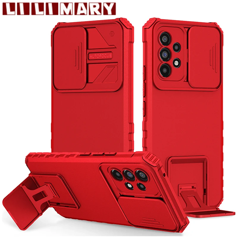 

Shockproof Armor Case For Samsung Galaxy A73 A53 A33 A72 A54 A52 A34 A32 A23 A13 A03S A03 A02S Push Pull Camera Protection Cover