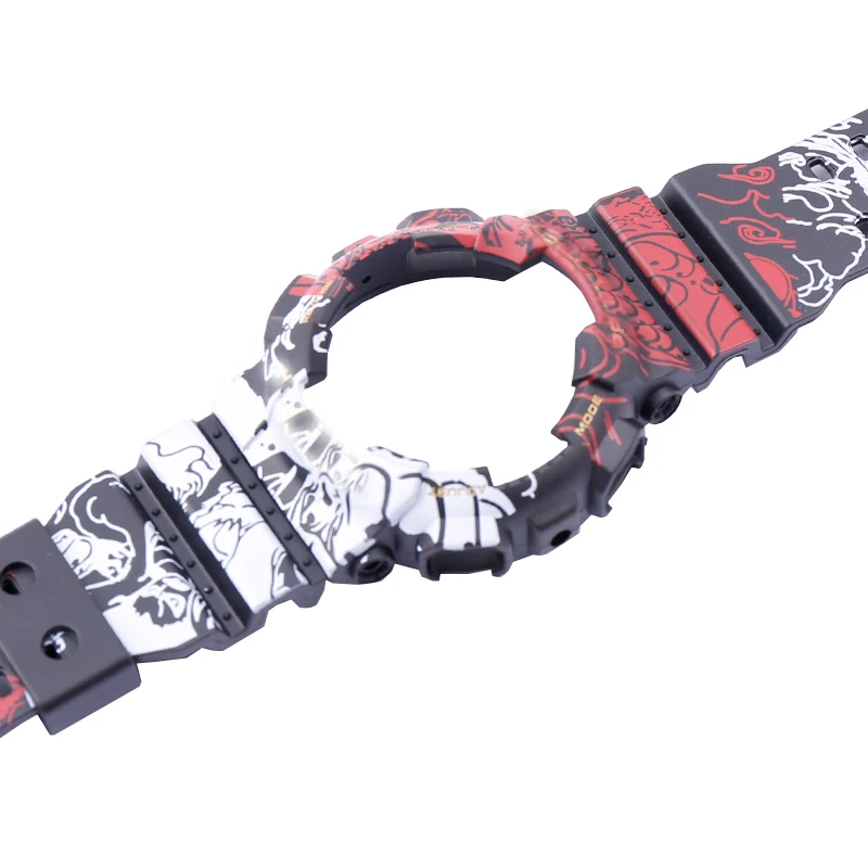 Ремешок резиновый для часов подходит Casio G-SHOCK GA GD GAX GLS100 110 120 мужские и женские