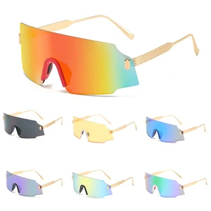 One Piece Polarizing Glasses Personality Big Frame Sunglasses Men And Women Bicycle Eyewear Outdoor  in Pakistan