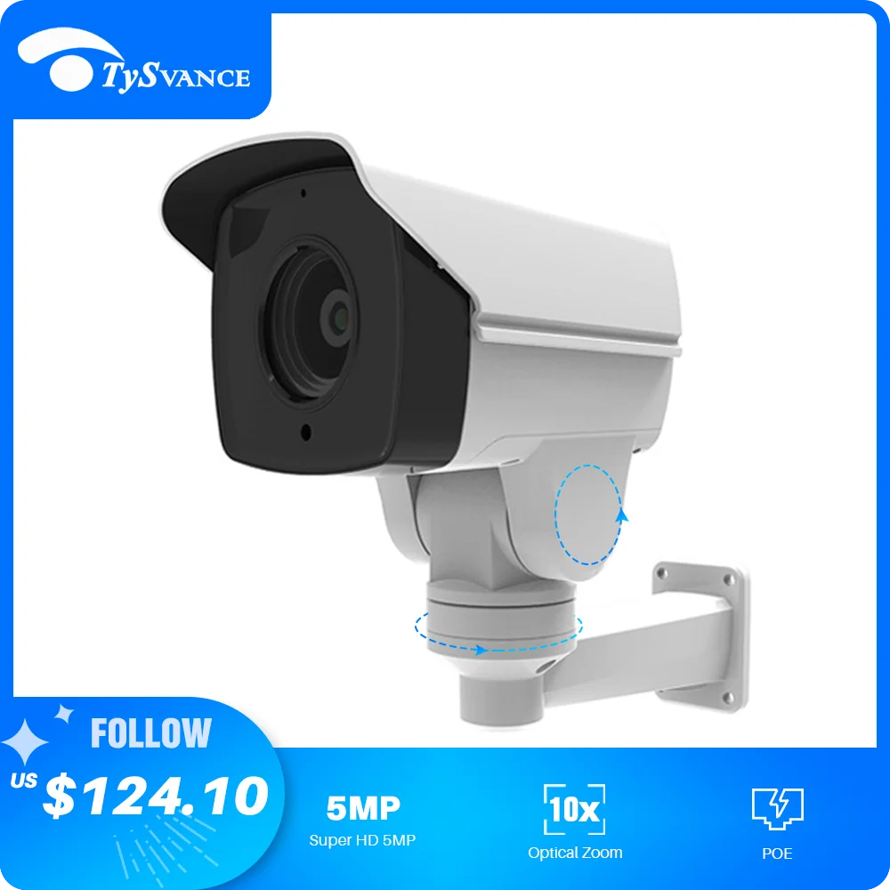 

HD 5MP 2MP 1080P Outdoor POE Bullet IP Camera 10X 4X Optical Zoom PTZ 2.0MP Video CCTV Security Surveillance IR Waterproof