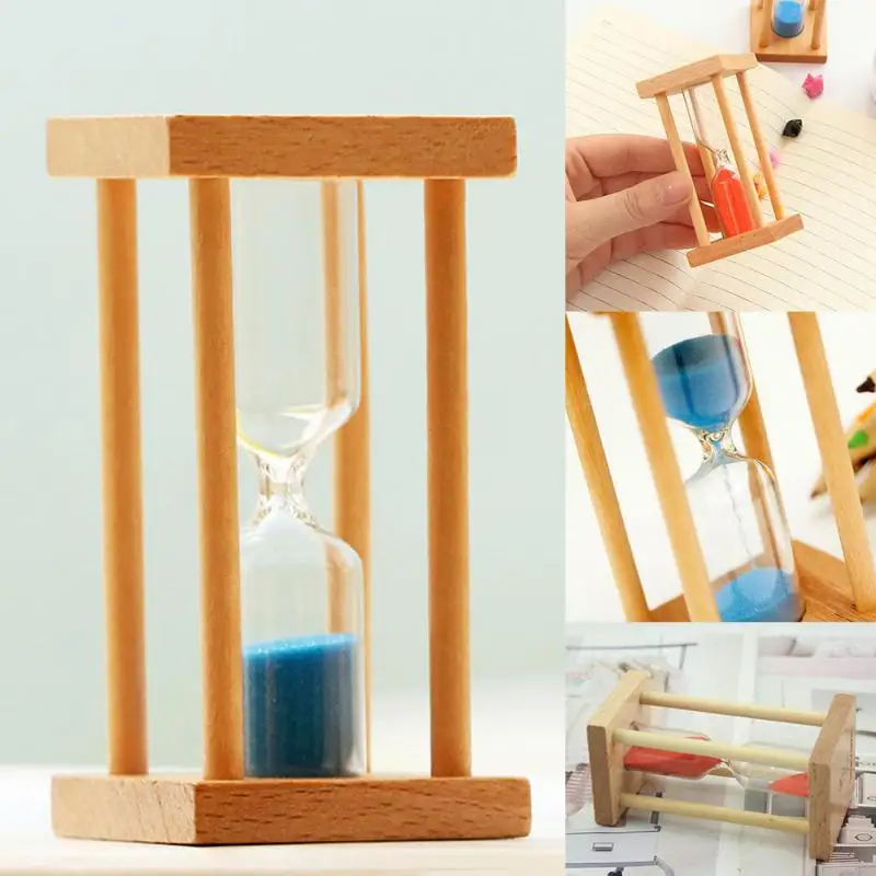 

5 minutes hourglass timer Christmas party props creative wooden color hourglass timer home decoration
