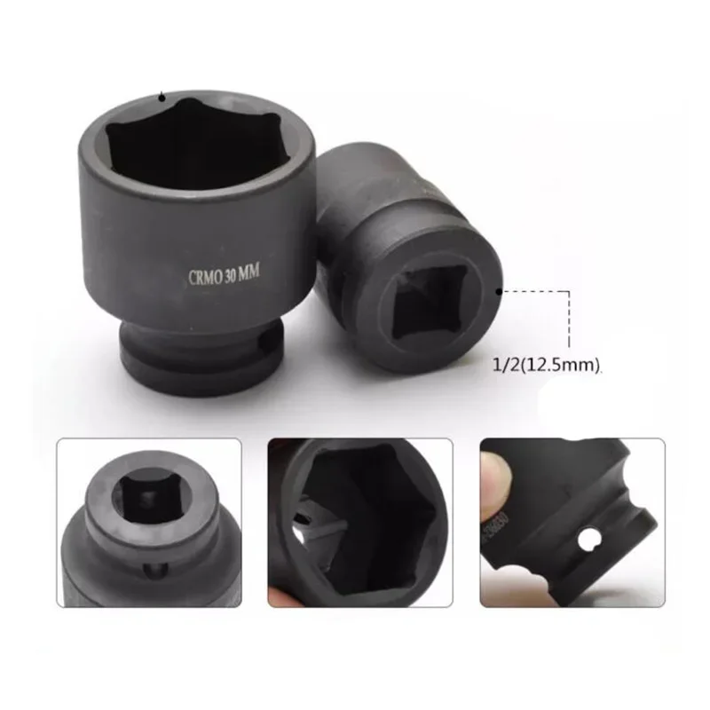 Короткие ударные розетки 1/2 дюйма воздушные для приспособлений 6-точечные 8 9 10 12 13