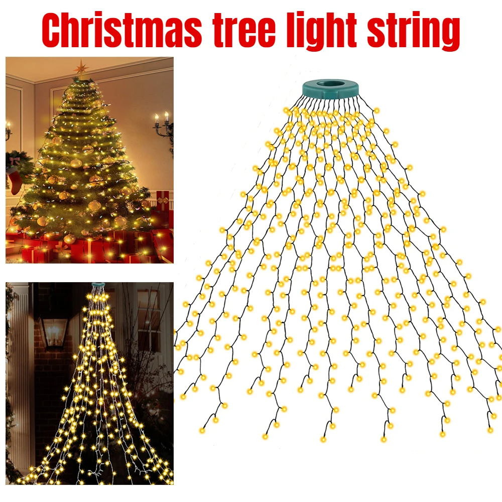 

IP44 400LED 280LED 2M Christmas Tree Lights String Holiday Fairy Waterfall Garland Lighs for Wedding New Year Easter Home Party