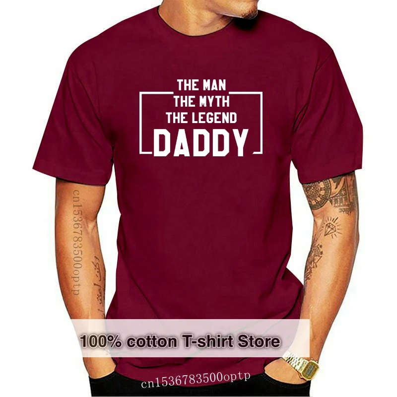 

New Fashion Mens Cool Short Sleeve Men T-Shirt Father's Day Daddy The Man The Myth The Legend Papa Teestreet wear top T shirt