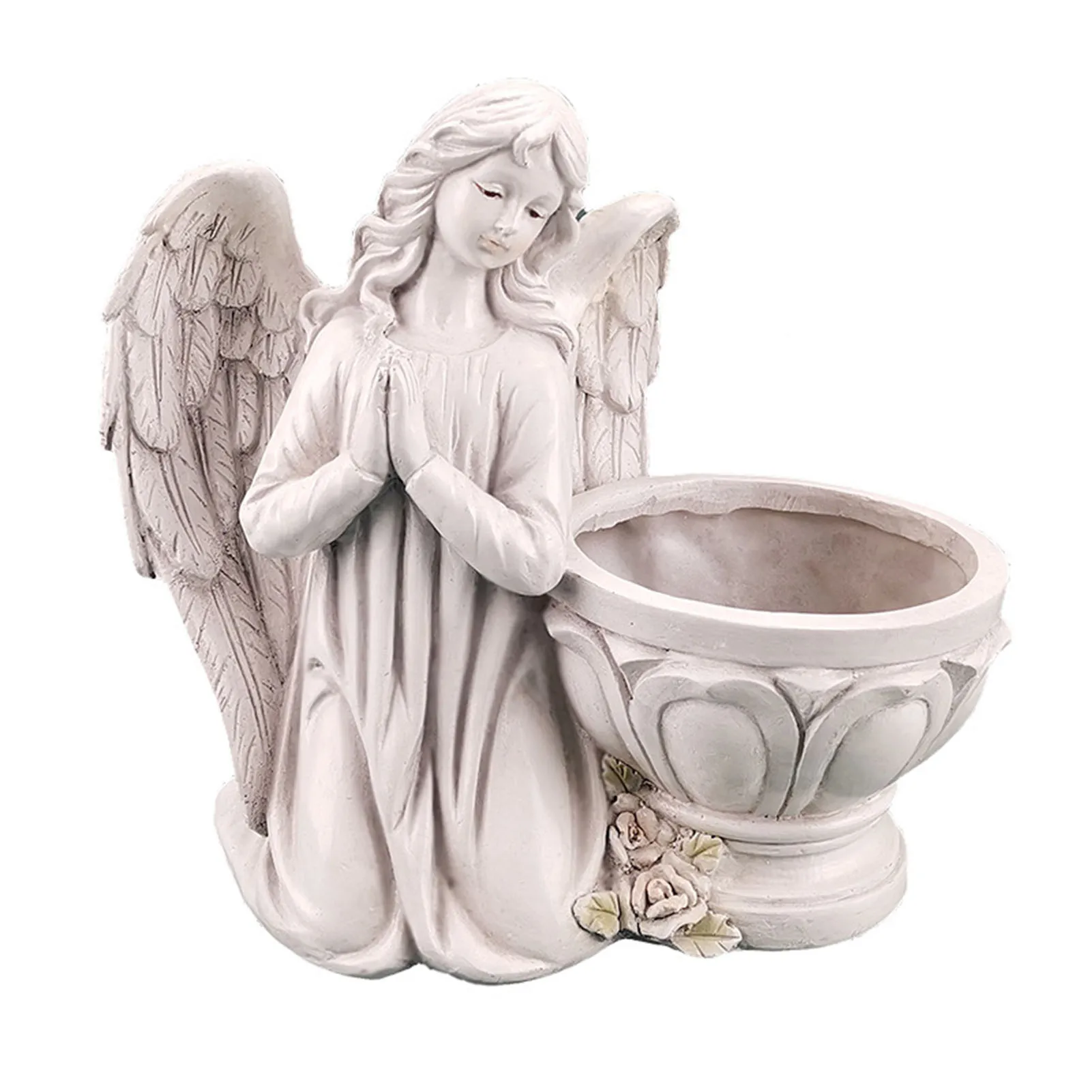 

Praying Angel Flower Pot Decoration Planter Garden Angel Succulent Pot Plant Holder Classic American Style #WO