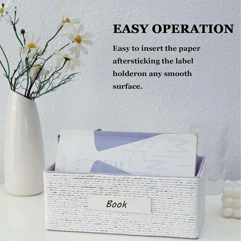 Держатели этикеток Клейкая бирка для полки Прозрачная Карманы индексных