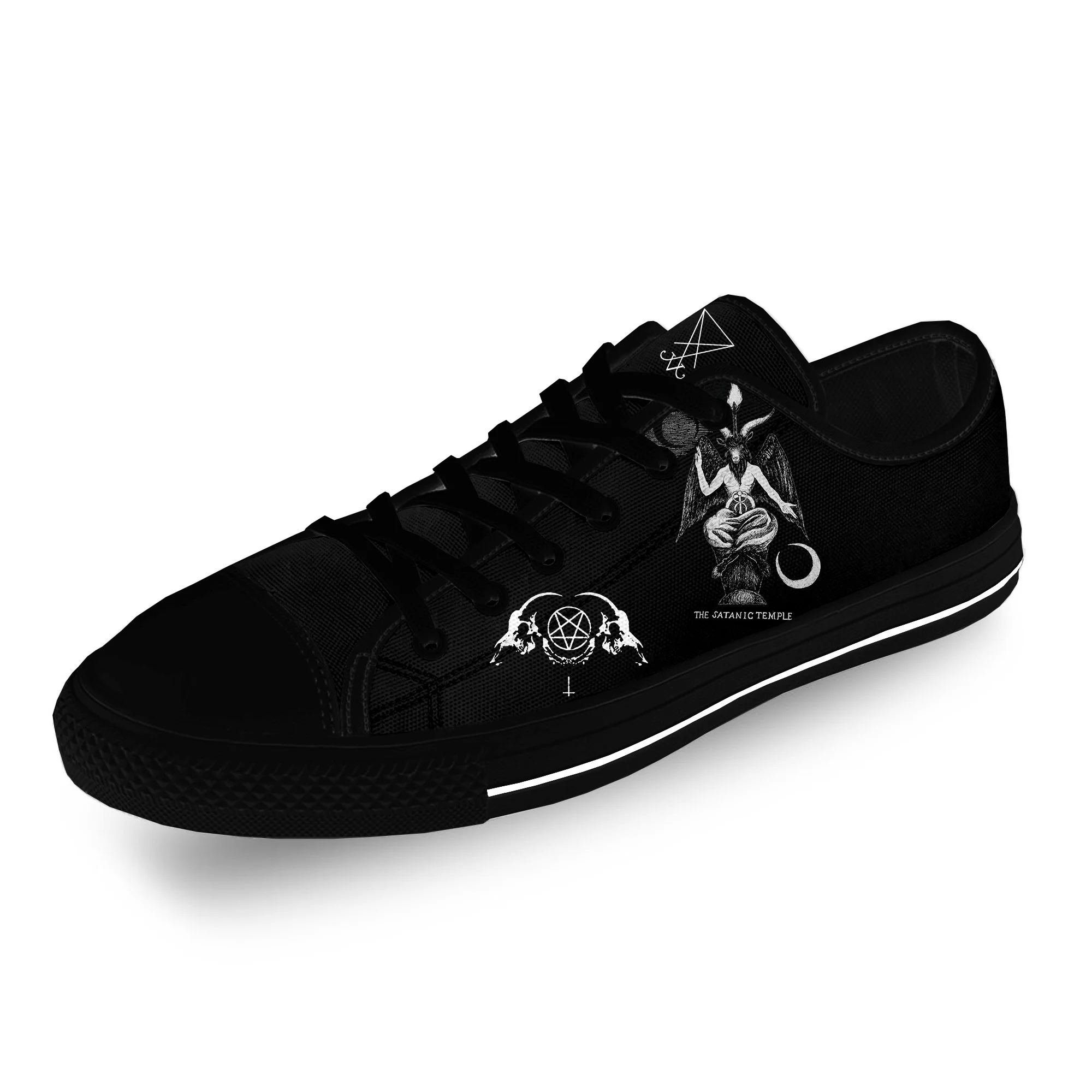 

Baphomet Lucifer Demon Death Evil Grim Casual Cloth 3D Print Low Top Canvas Shoes Men Women Lightweight Breathable Sneakers