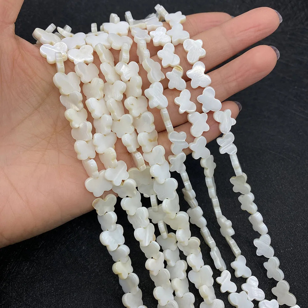 

Natural White Freshwater Shell Butterfly Beads Delicate Mother of Pearl Spaced Scattered Beads for Jewelry Making DIY Bracelet
